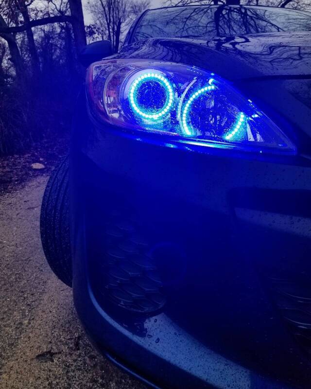Mazda 3 Headlight Halo Kit - ORACLE Lighting - LED - UV/Purple - `10-`12